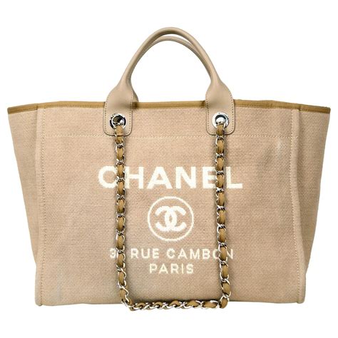 chanel deauville bag beige|chanel deauville medium tote bag.